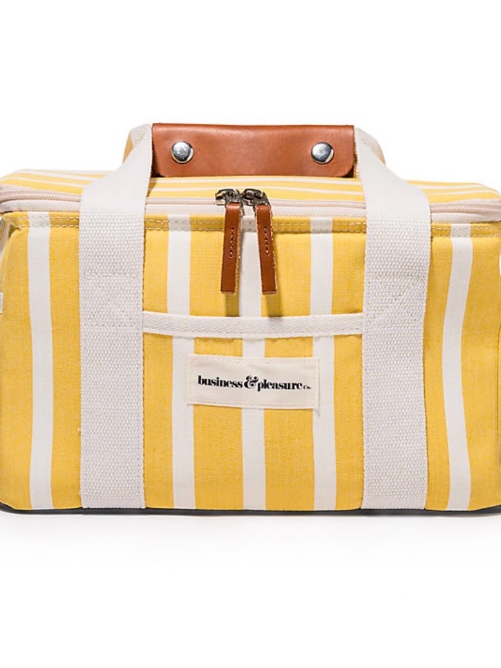 Business & Pleasure Co. Yellow Stripe cooler bag